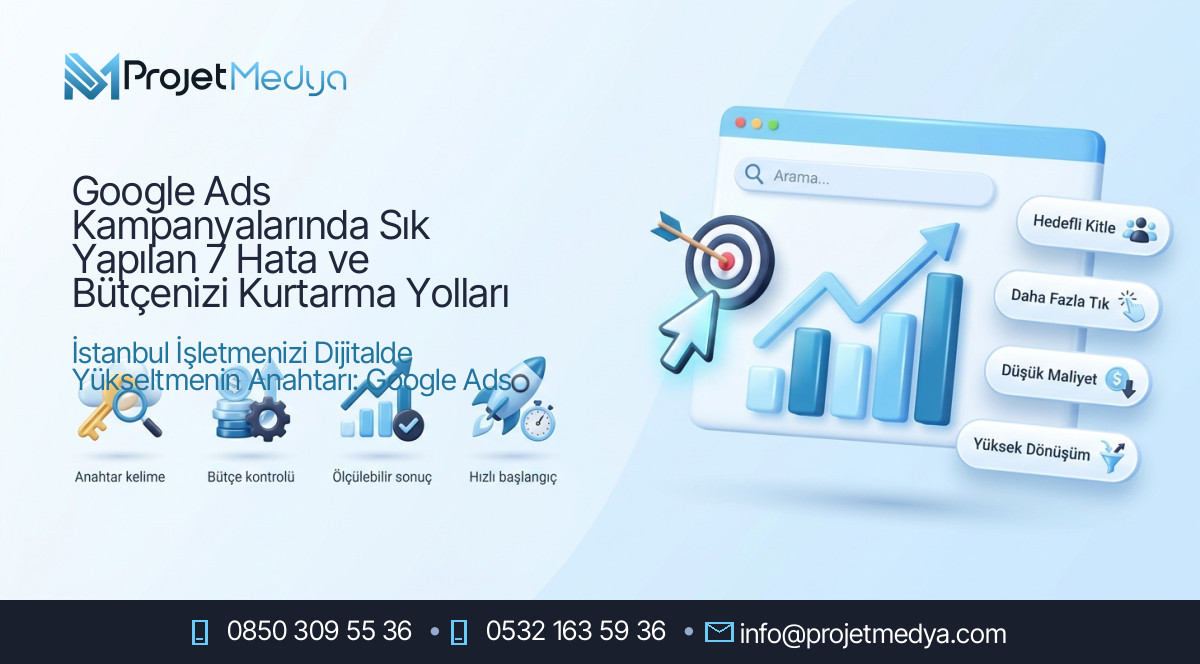 Google Ads Kampanyalarında Sık Yapılan 7 Hata ve Bütçenizi Kurtarma Yolları
