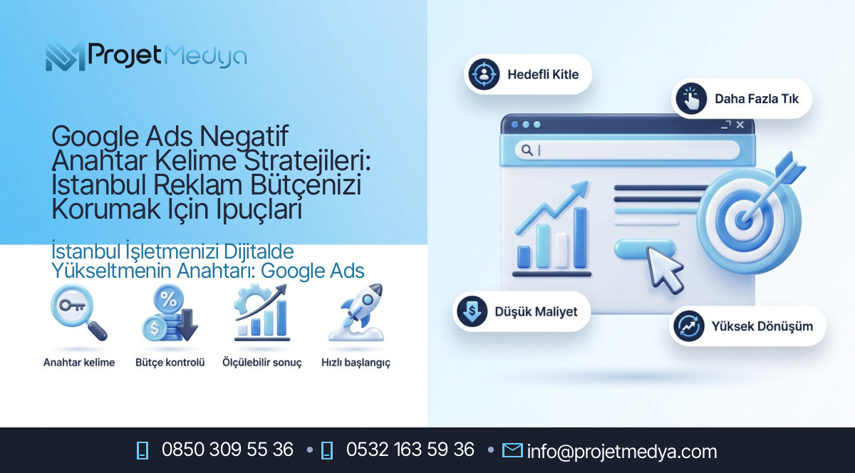 Google Ads Negatif Anahtar Kelime Stratejileri: İstanbul Reklam Bütçenizi Korumak İçin İpuçları