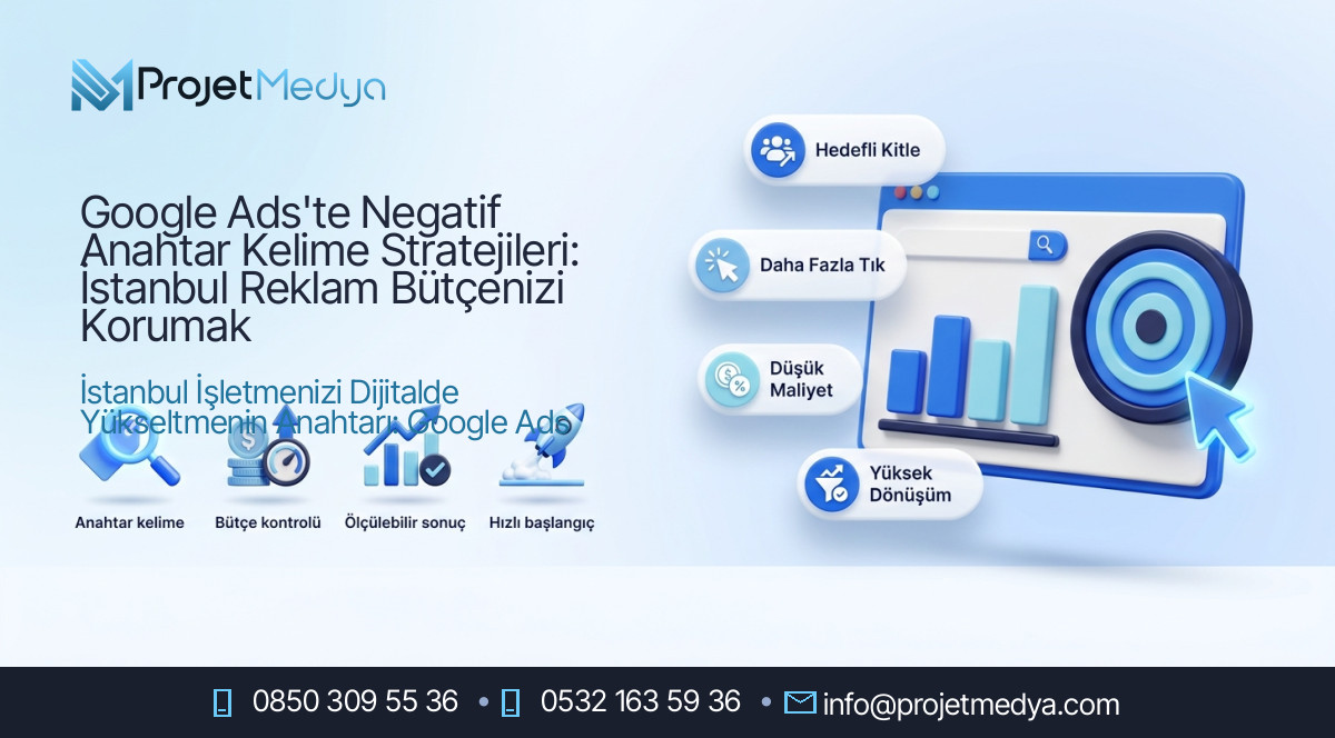 Google Ads'te Negatif Anahtar Kelime Stratejileri: İstanbul Reklam Bütçenizi Korumak