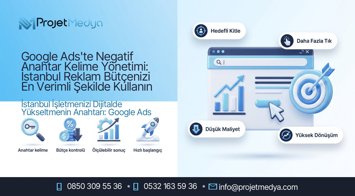Google Ads'te Negatif Anahtar Kelime Yönetimi: İstanbul Reklam Bütçenizi En Verimli Şekilde Kullanın