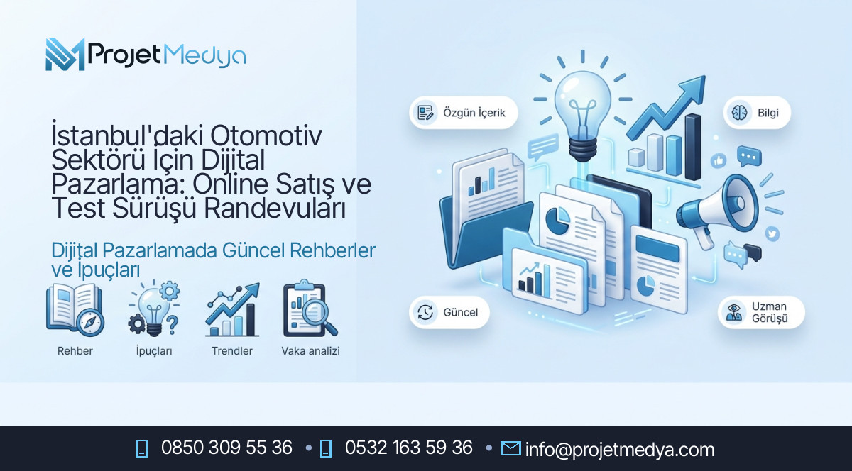 İstanbul'daki Otomotiv Sektörü İçin Dijital Pazarlama: Online Satış ve Test Sürüşü Randevuları