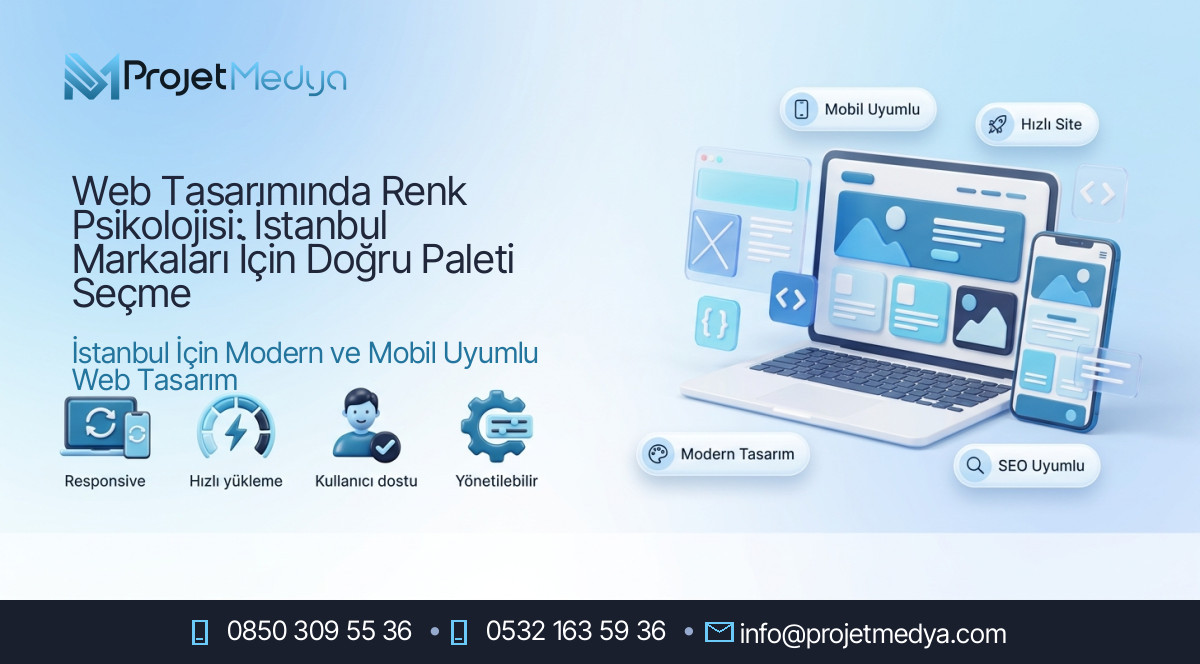 Web Tasarımında Renk Psikolojisi: İstanbul Markaları İçin Doğru Paleti Seçme
